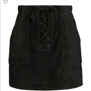 Intermix suede ainsley black skirt